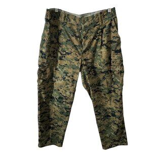 USMC Military Camouflage Cargo Pants Fly Button Closure Tactical Outdoor Apparel
